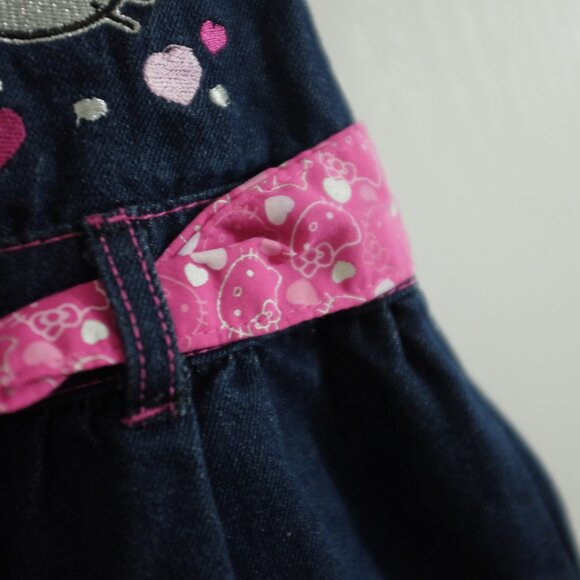 Sanrio Hello Kitty denim belted dress embroidery size 6X - Picture 5 of 10